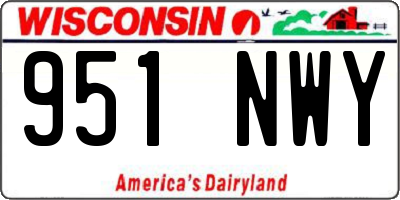 WI license plate 951NWY