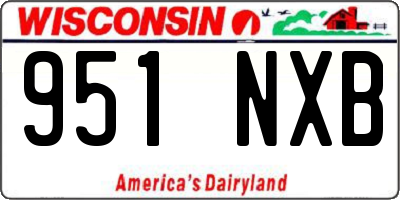 WI license plate 951NXB