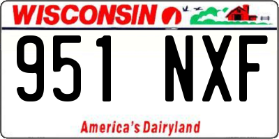 WI license plate 951NXF