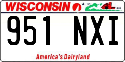 WI license plate 951NXI