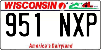 WI license plate 951NXP