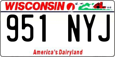 WI license plate 951NYJ