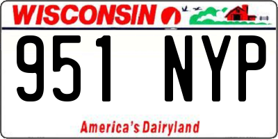 WI license plate 951NYP