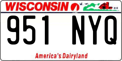 WI license plate 951NYQ
