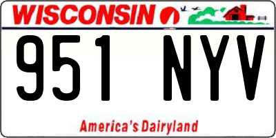 WI license plate 951NYV