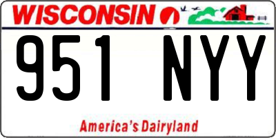 WI license plate 951NYY