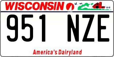 WI license plate 951NZE