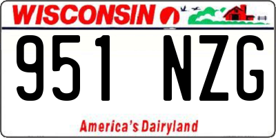 WI license plate 951NZG