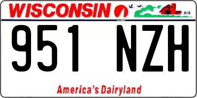 WI license plate 951NZH