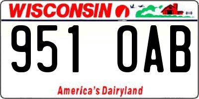 WI license plate 951OAB