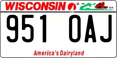 WI license plate 951OAJ