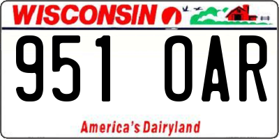 WI license plate 951OAR