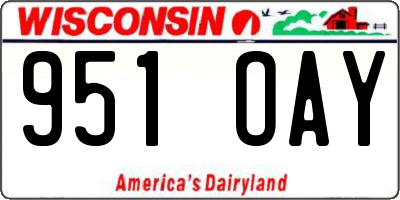 WI license plate 951OAY