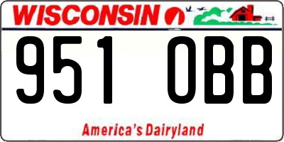 WI license plate 951OBB