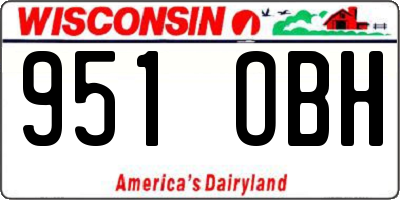 WI license plate 951OBH