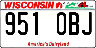 WI license plate 951OBJ