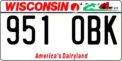 WI license plate 951OBK