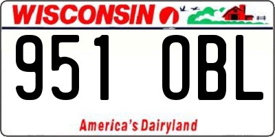 WI license plate 951OBL