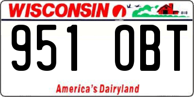 WI license plate 951OBT