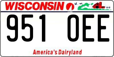 WI license plate 951OEE