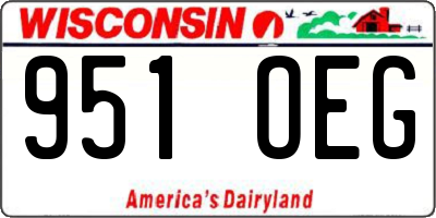 WI license plate 951OEG