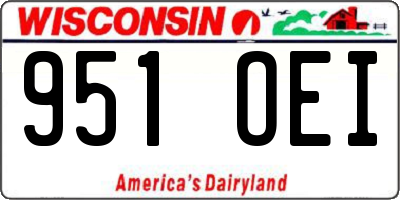 WI license plate 951OEI