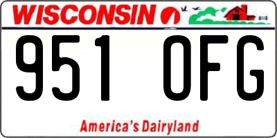 WI license plate 951OFG