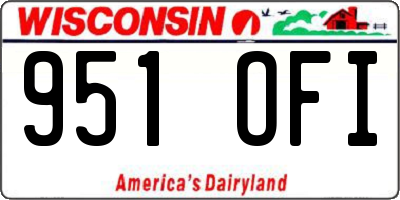 WI license plate 951OFI