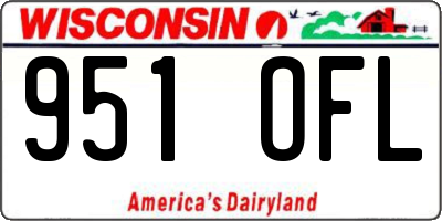 WI license plate 951OFL