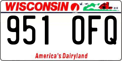 WI license plate 951OFQ