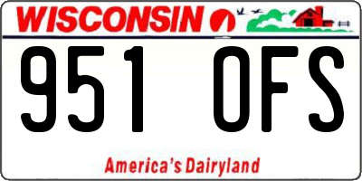 WI license plate 951OFS
