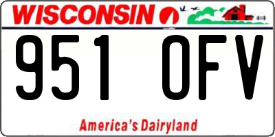 WI license plate 951OFV