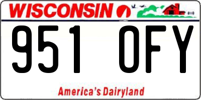 WI license plate 951OFY