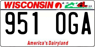 WI license plate 951OGA