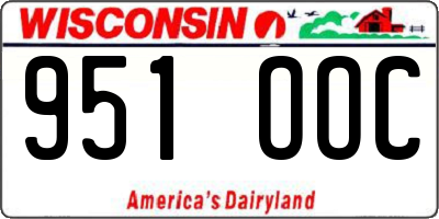 WI license plate 951OOC