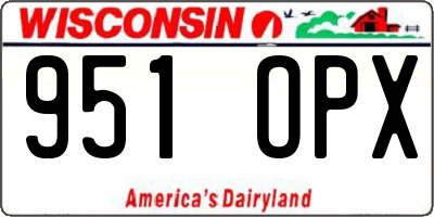 WI license plate 951OPX