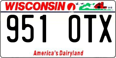 WI license plate 951OTX