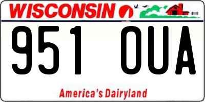 WI license plate 951OUA