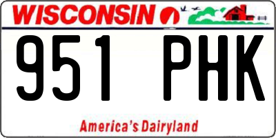 WI license plate 951PHK