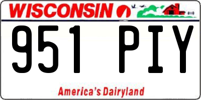 WI license plate 951PIY