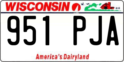 WI license plate 951PJA