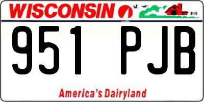 WI license plate 951PJB