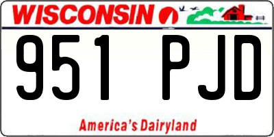 WI license plate 951PJD