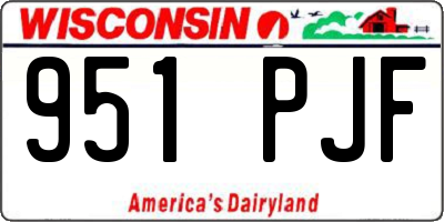 WI license plate 951PJF
