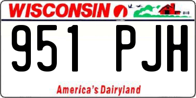 WI license plate 951PJH