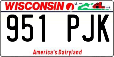 WI license plate 951PJK