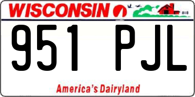 WI license plate 951PJL