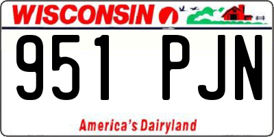 WI license plate 951PJN