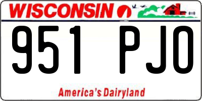 WI license plate 951PJO