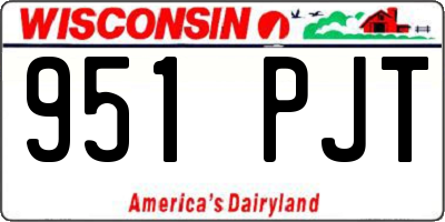 WI license plate 951PJT